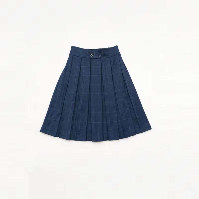 Navy Windowpane – Teen Skirt – Ali & Co AW26