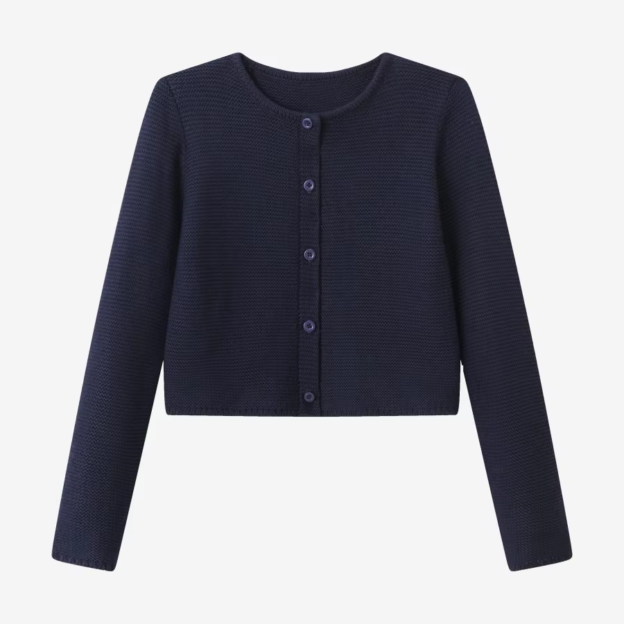 Burgundy Collection – Navy Knit Cardigan