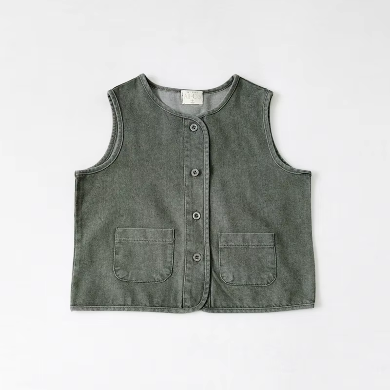 Denim Dash Green Denim Vest – Ali & Co Denim Dash AW26