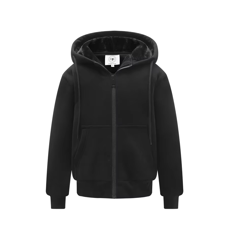Black Fur-Lined Hoodie Coat – Ali Picks AW26