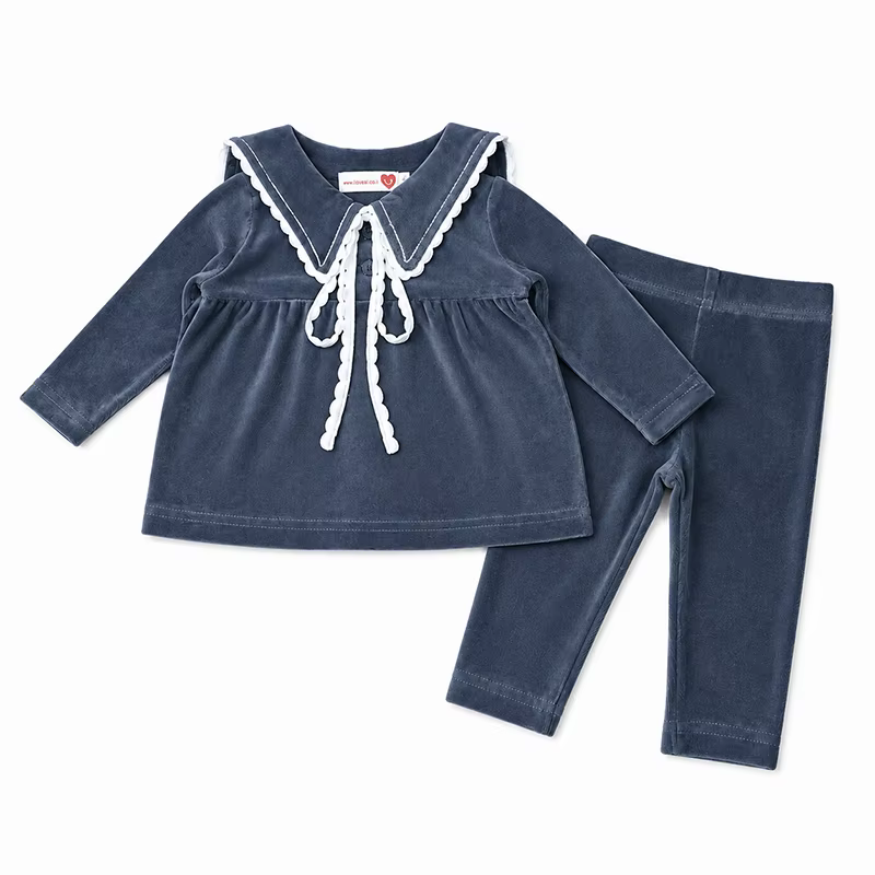 Shabbos Robe Collection– Navy Baby Girl – I Love Ali AW26