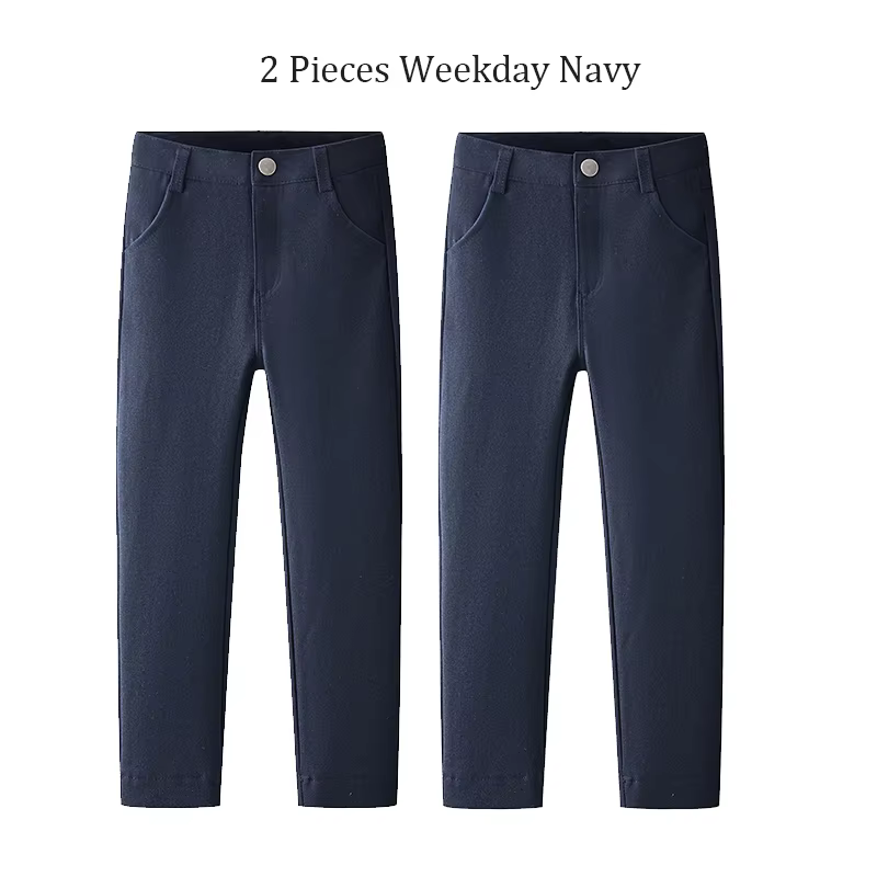 Black & Navy Stretch Trousers – 2Pcs Navy Weekday – Ali Affordable AW26
