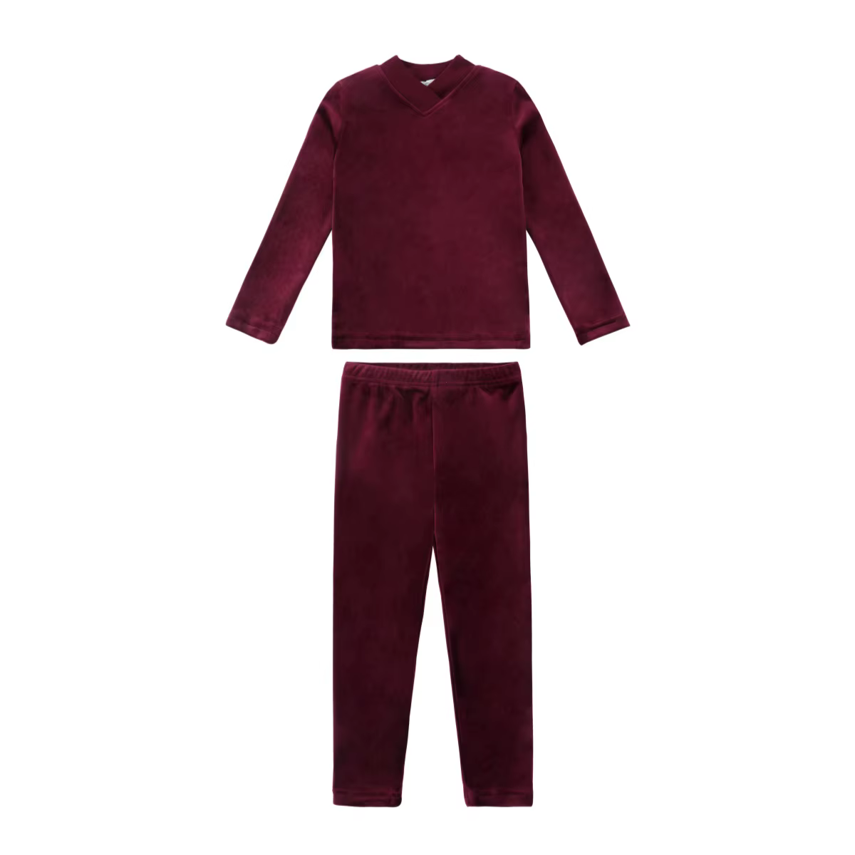 Velour Loungewear – Burgundy Set