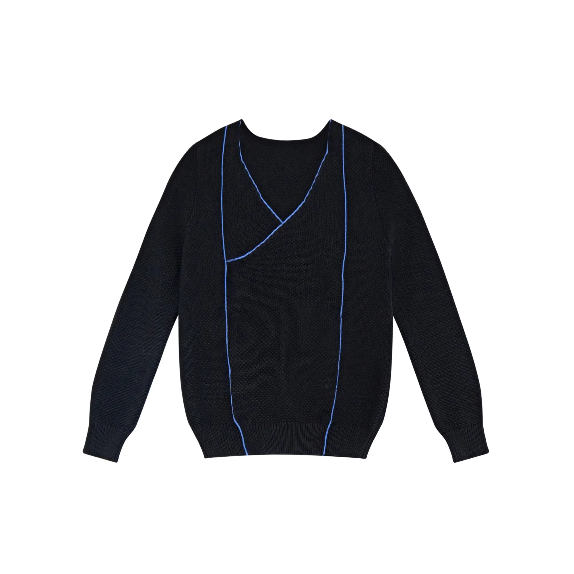 Elegant Blue Floral Collection – Boys Black Sweater – Barcali AW26