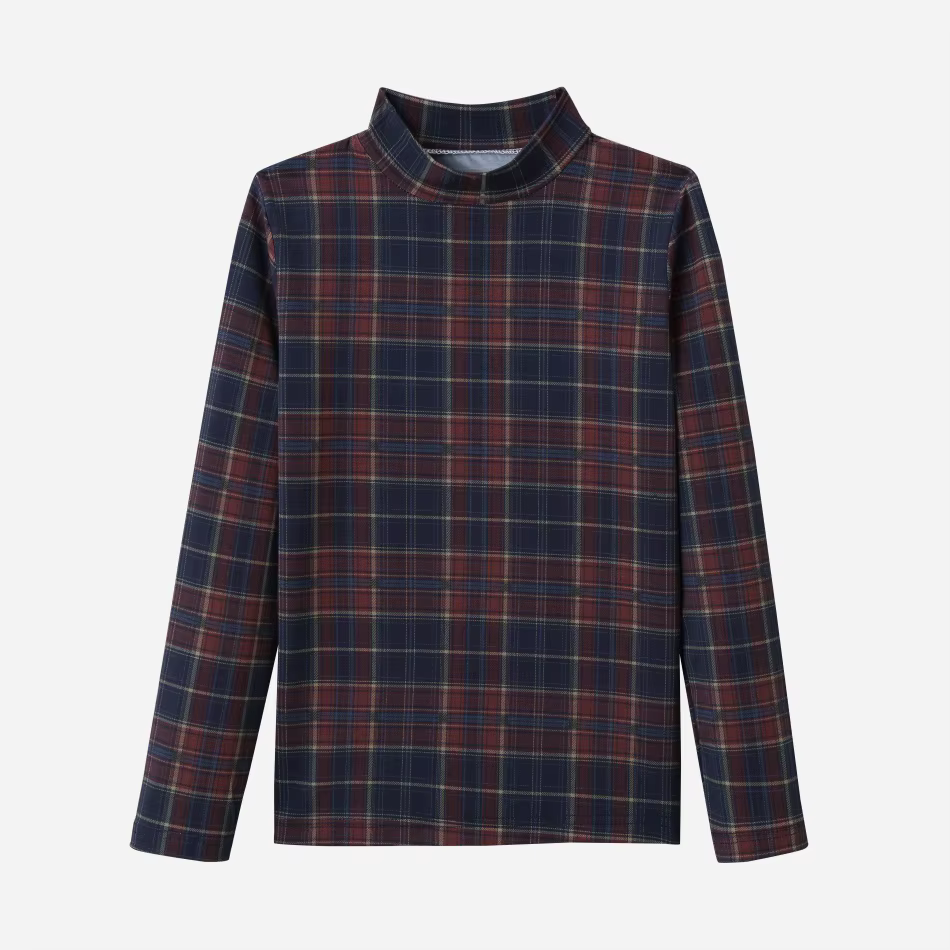 Denim Varsity Collection – Plaid Mockneck – Ali Specials AW26