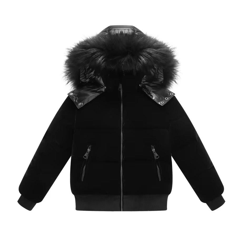 Fur-Trim Velvet Bomber Coat – Ali Picks AW26