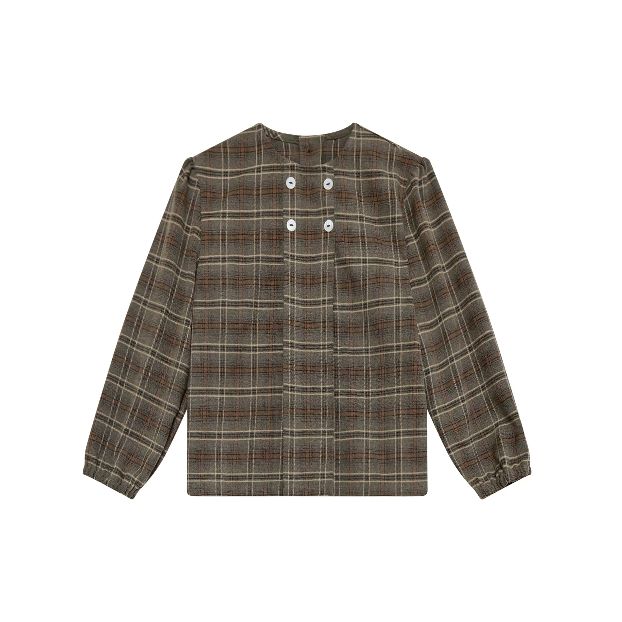 Chestnut Plaid – Baby Girls Shirt – Ali Plus AW26