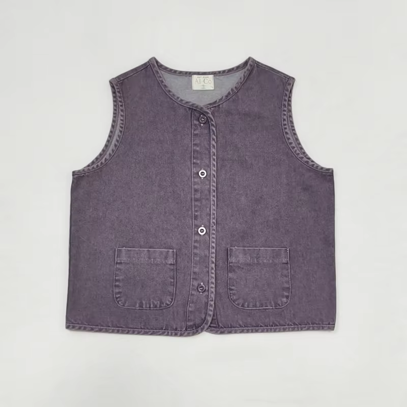 Denim Dash Plum Denim Vest – Ali & Co Denim Dash AW26