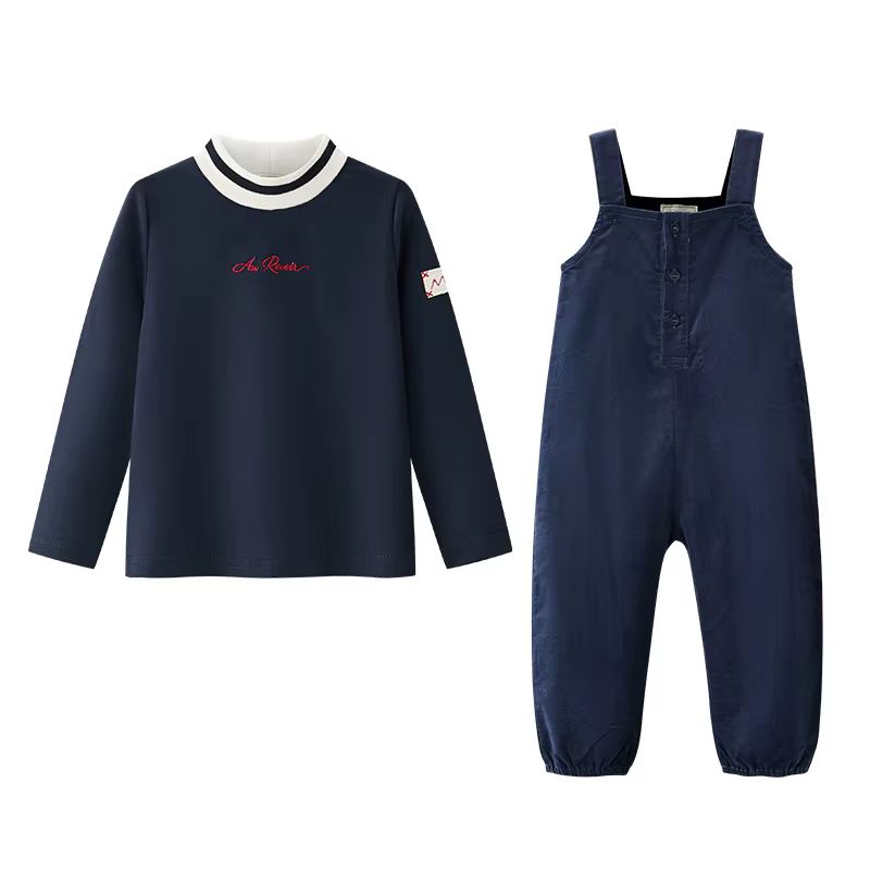 Embroidered Layette Collection – Dark Blue Set