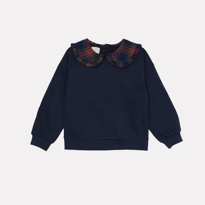 Prep Plaid Girls Ruffle Sweat Top – Ali & Co Prep Plaid AW26