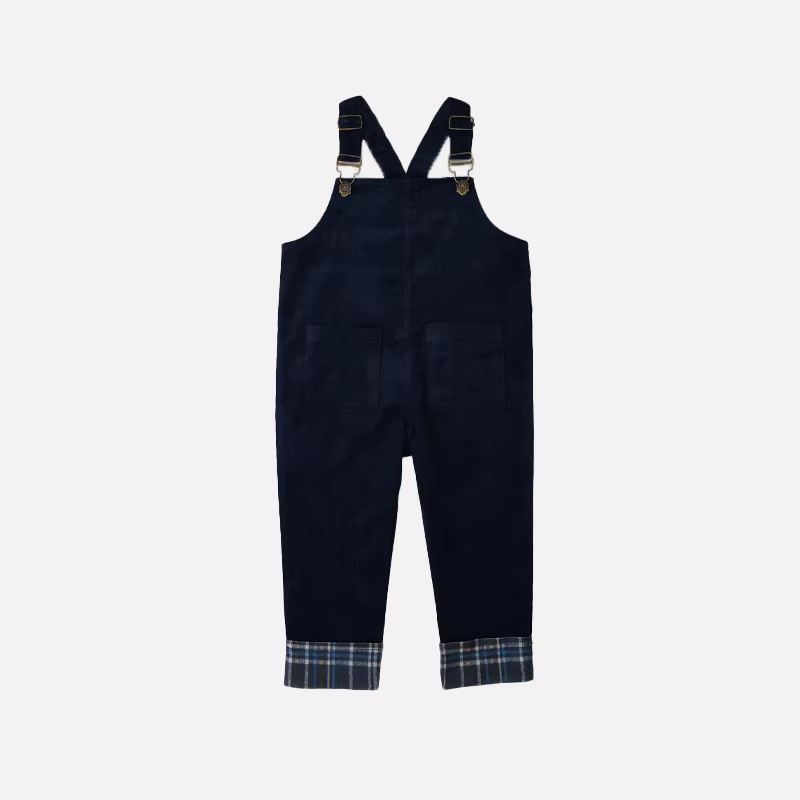 Woodland Plaid Collection navy overall – Ali Plus AW26