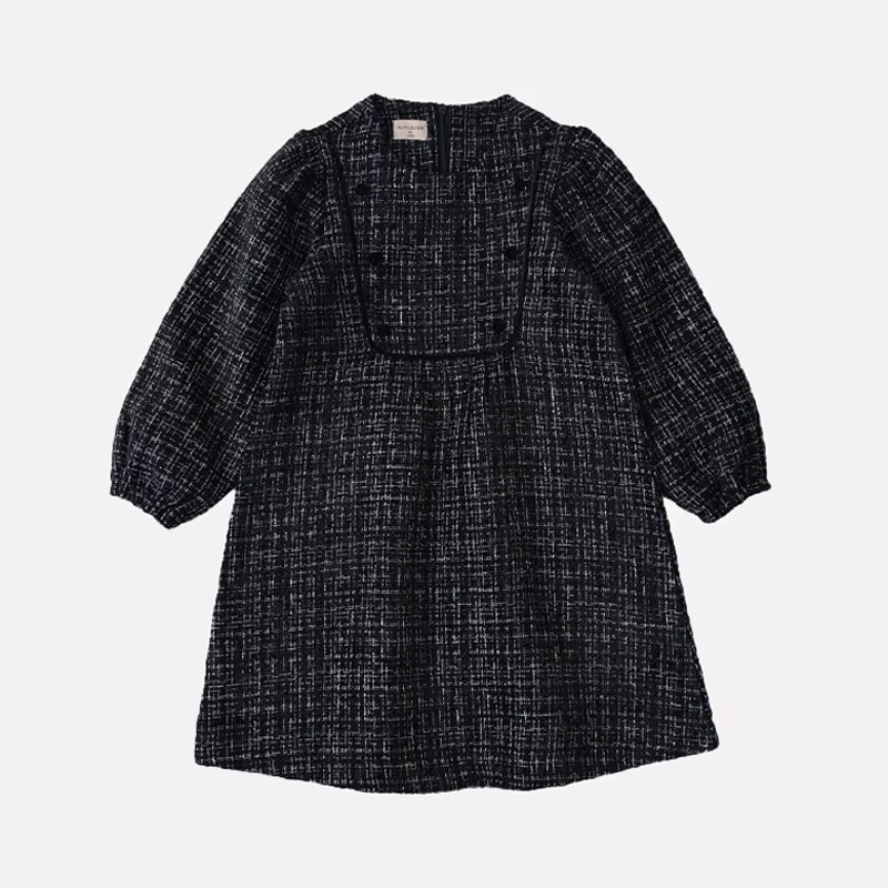 Midnight Tweed tweed girls dress – Ali Plus AW26