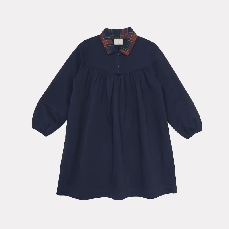 Prep Plaid Girls Plaid-Collar Dress – Ali & Co Prep Plaid AW26