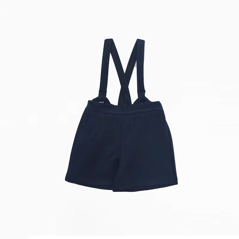 Navy Windowpane – Shorts With Straps – Ali & Co AW26