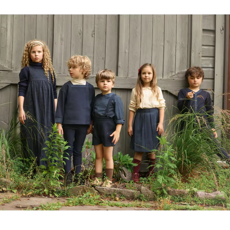 Navy Windowpane AW26 family matching collection – Ali & Co