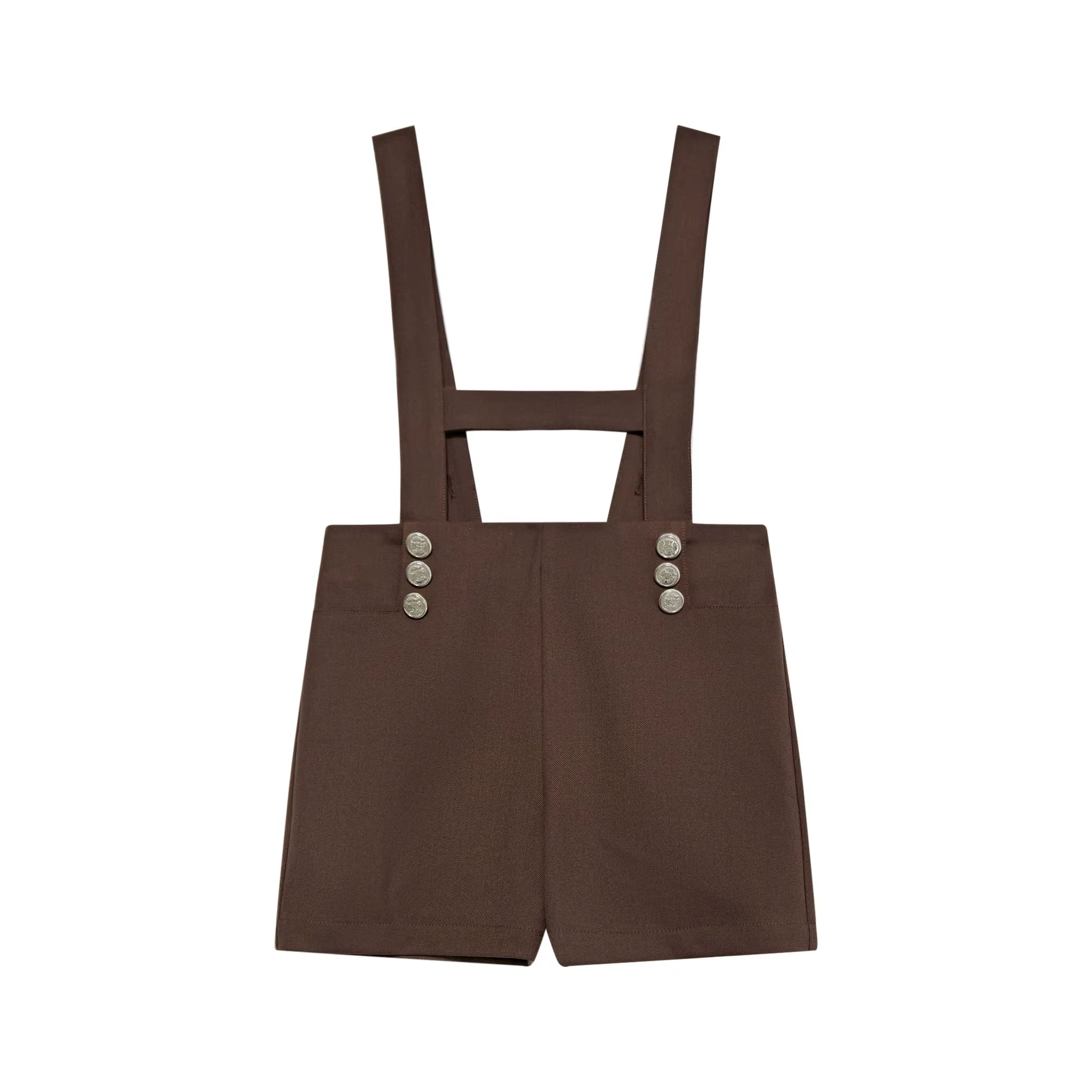 Chestnut Plaid – Boy Strap Shorts – Ali Plus AW26