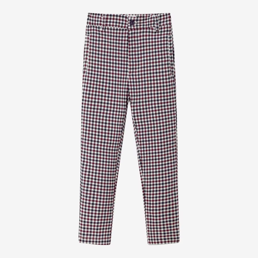 Burgundy Collection – Check Pants