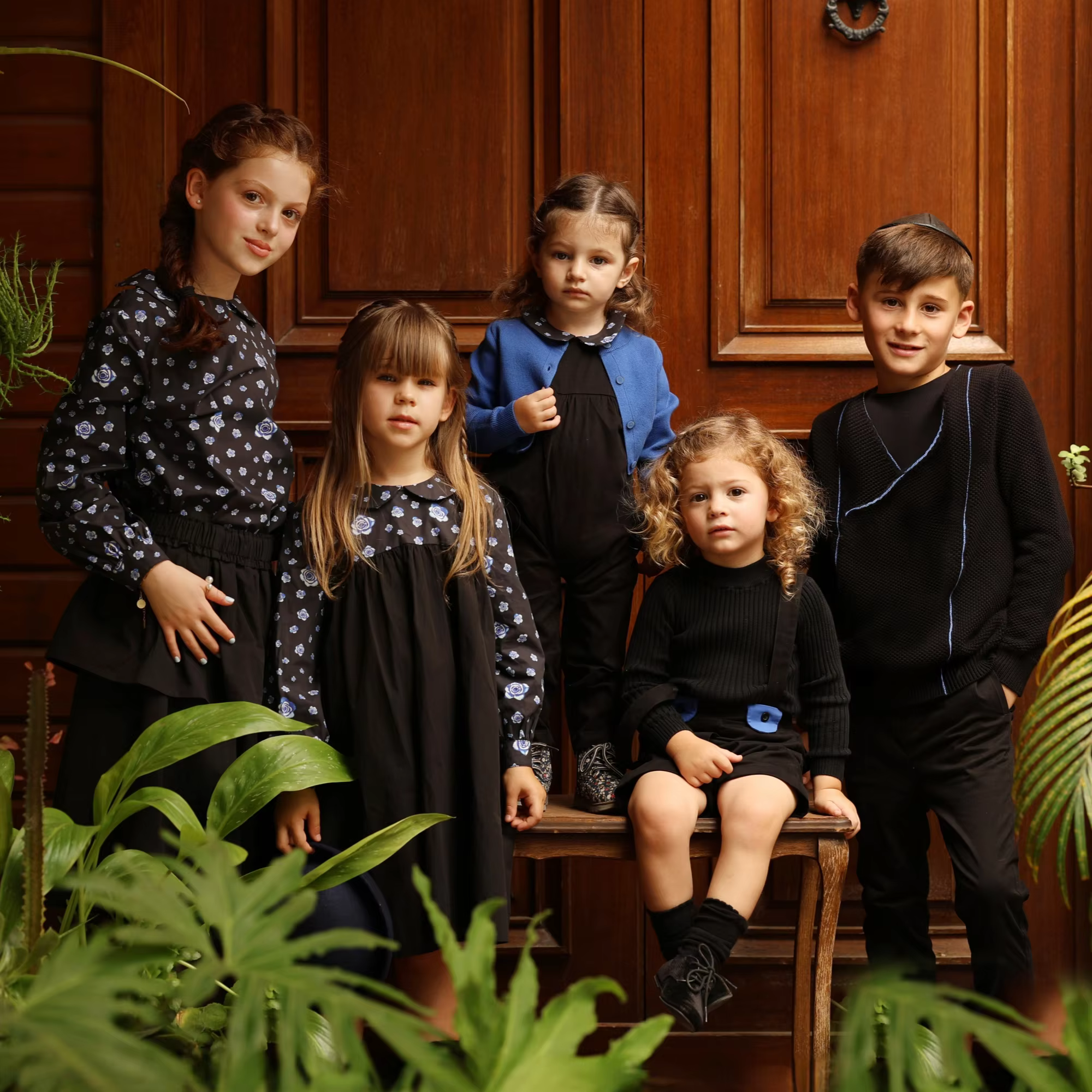 Elegant Blue Floral Collection – Barcali AW26 family matching collection