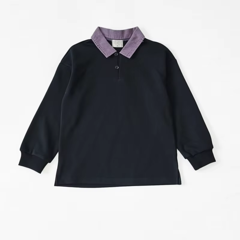 Denim Dash Plum-Collar Polo Top – Ali & Co Denim Dash AW26