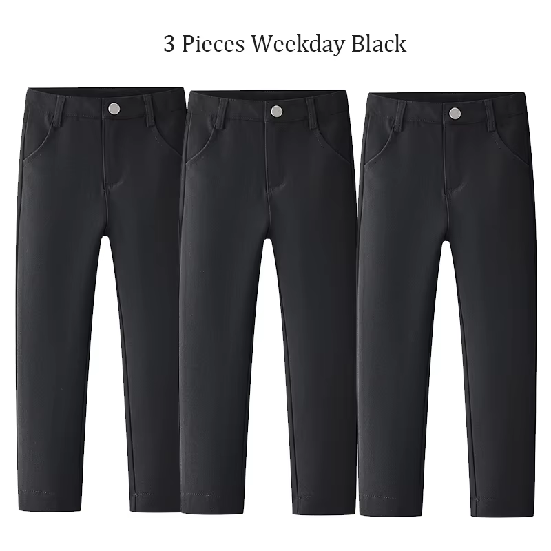 Black & Navy Stretch Trousers – 3Pcs Black Weekday – Ali Affordable AW26