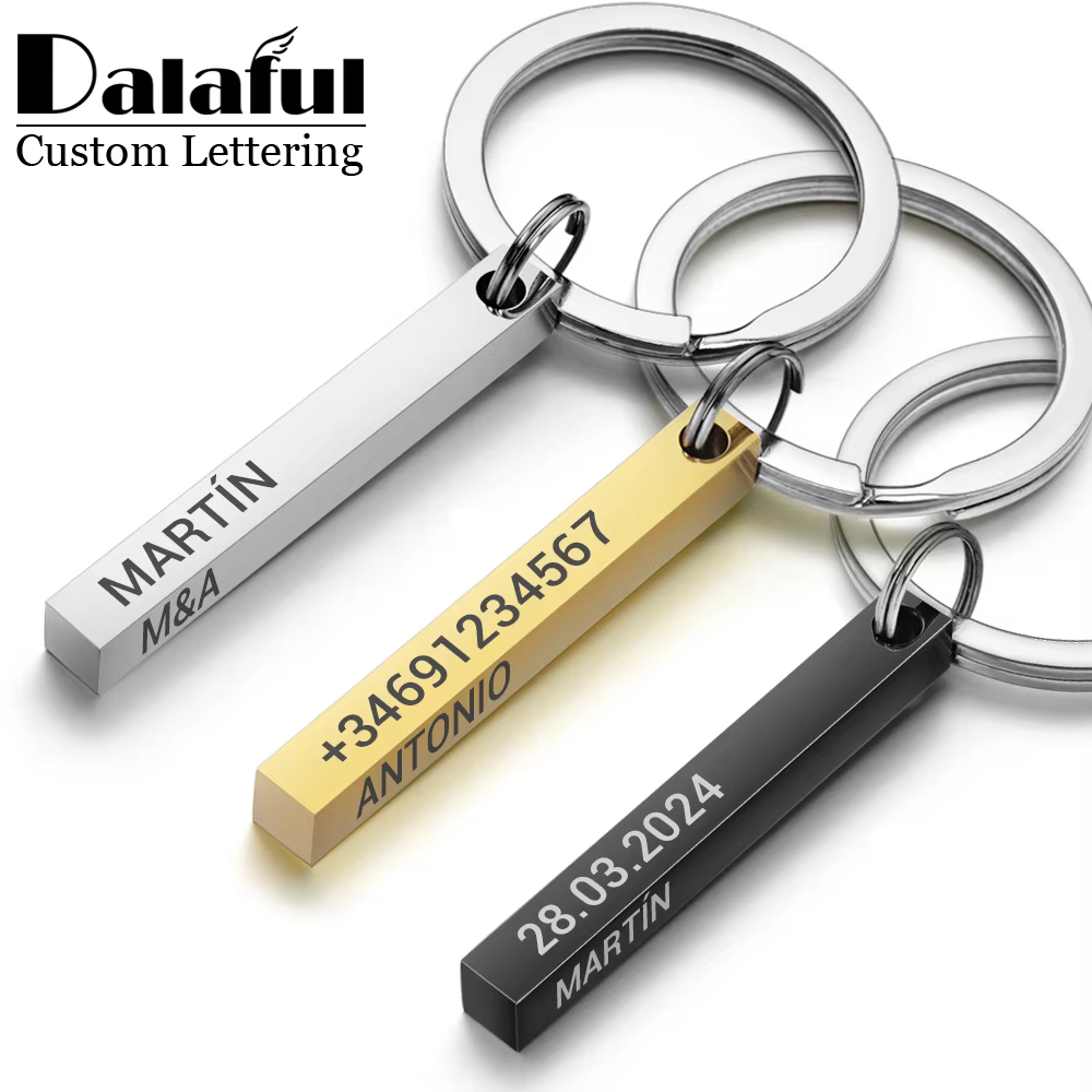 Engraved Bar Keyring – Lilvelle The Personalised Edit find