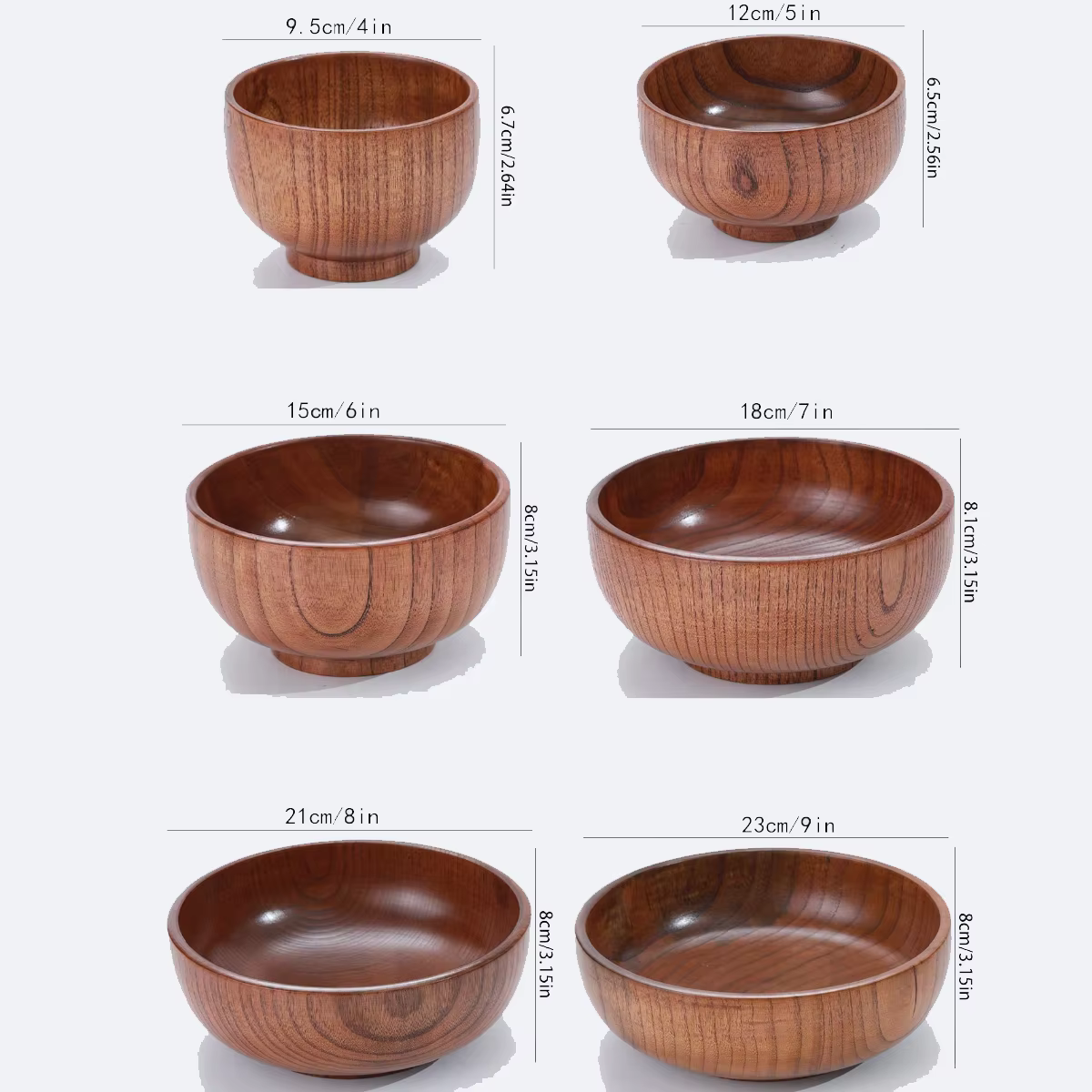 Solid Wood Stackable Bowl