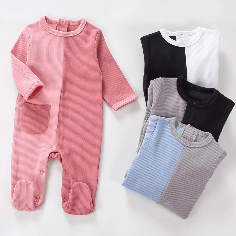 Cotton Pocket Baby Footie Romper from Yibebe on AliExpress