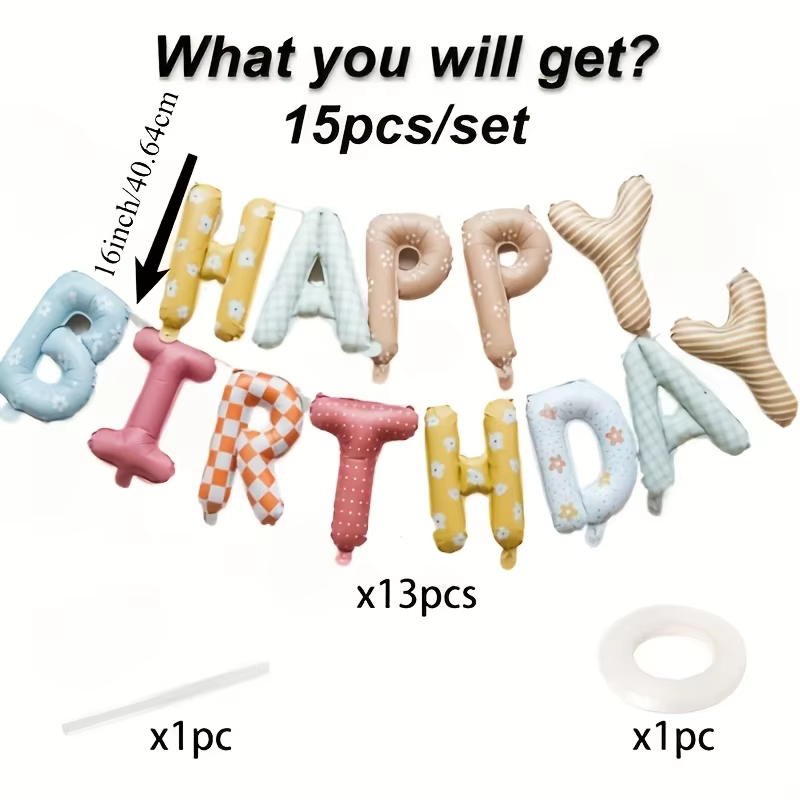 Happy Birthday Letter Balloon Set
