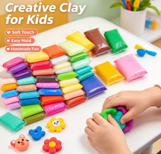 Air-dry clay, 36 colours