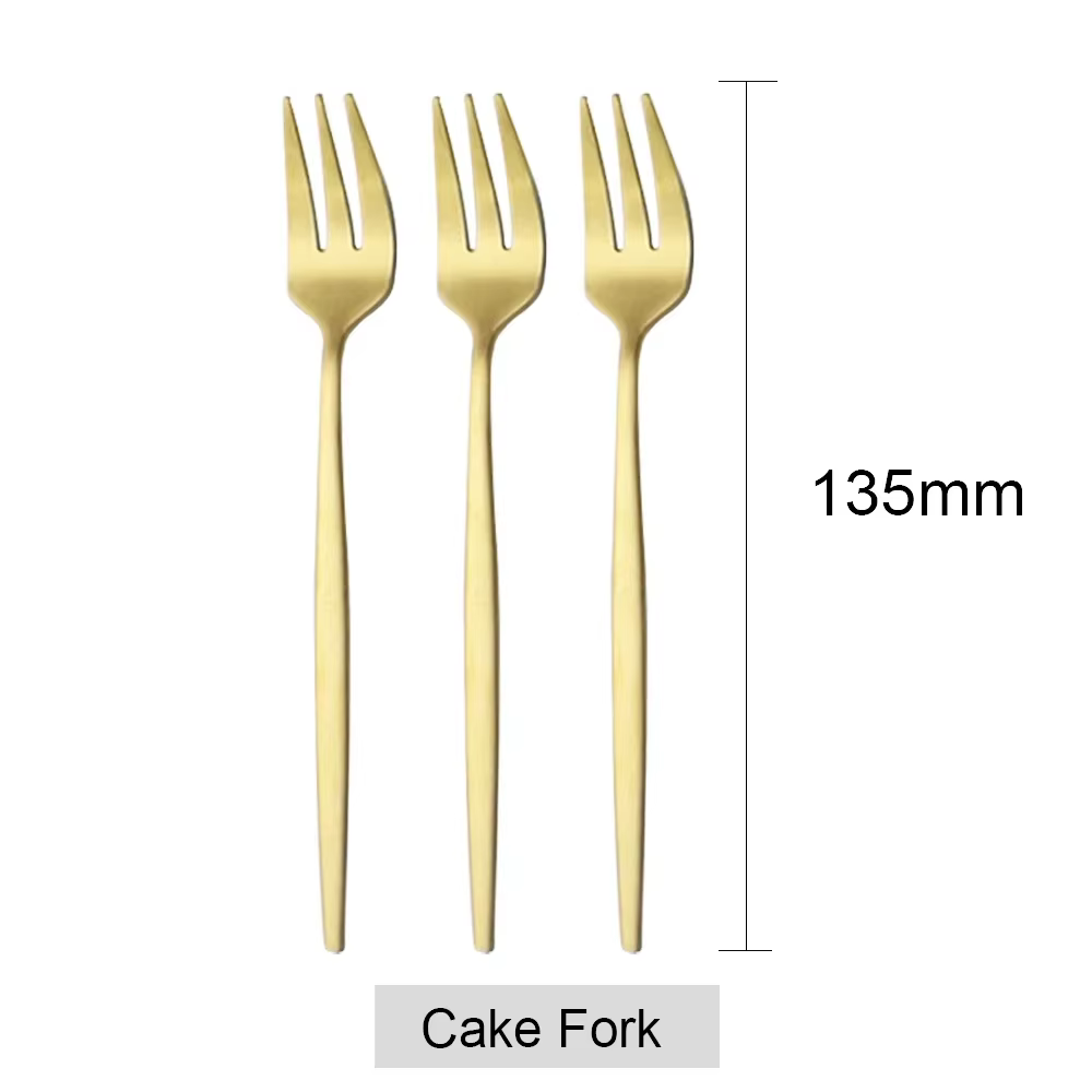 Matte Silver Dessert Forks