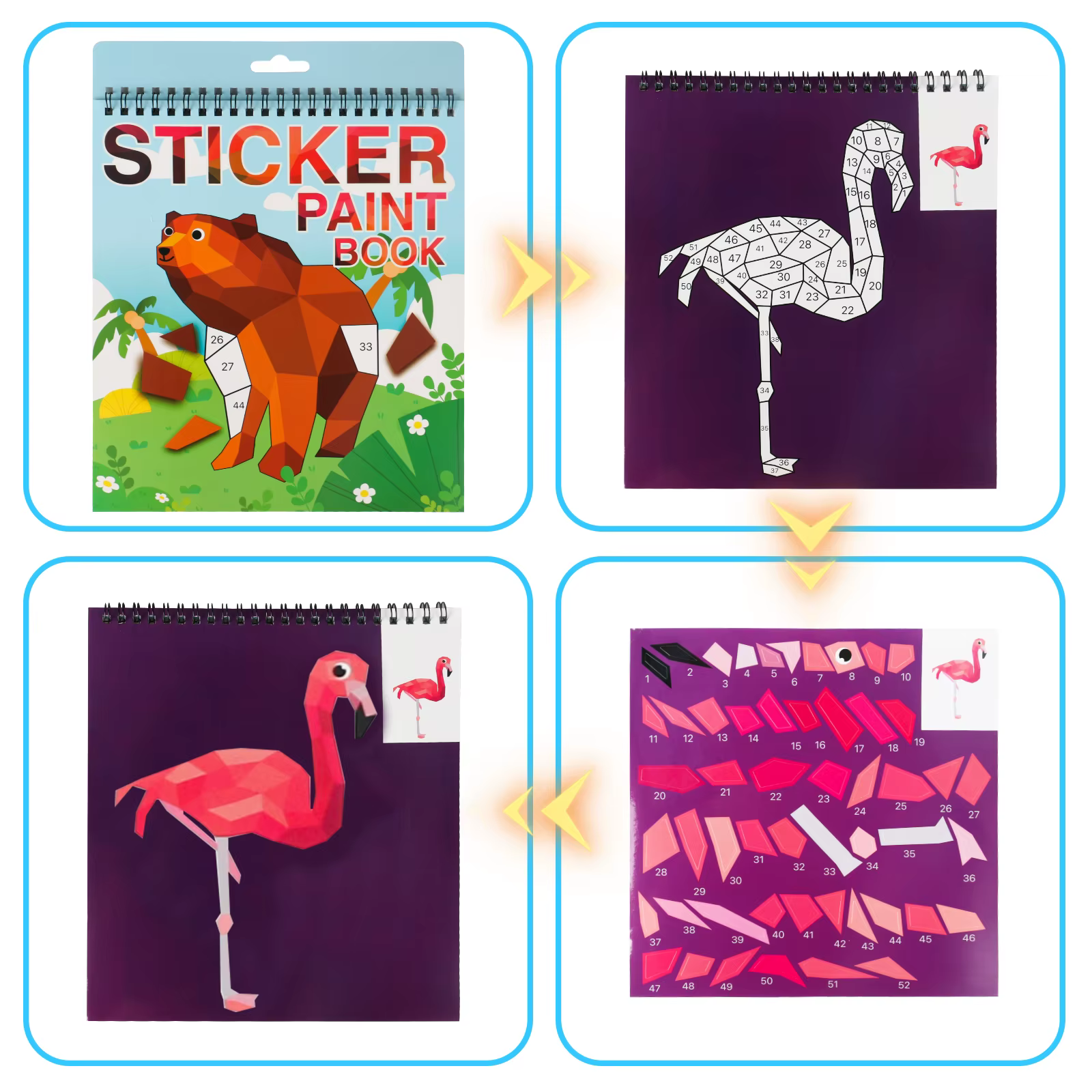 Sticker-by-Number Activity Book – Animal