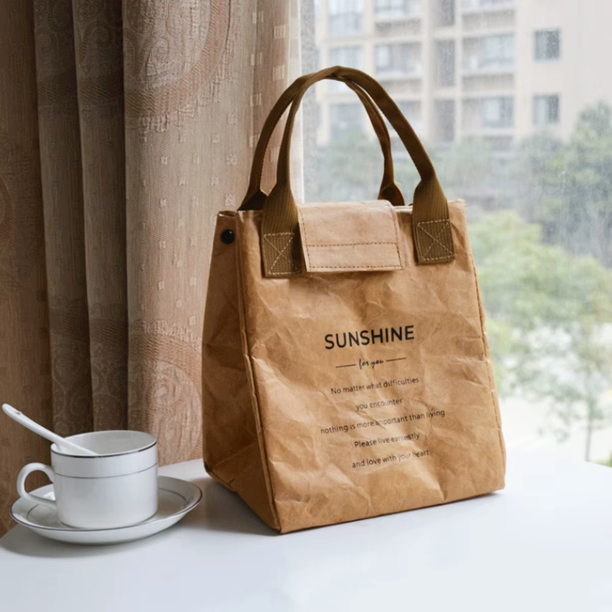 Personalised Kraft Insulated Lunch Bag