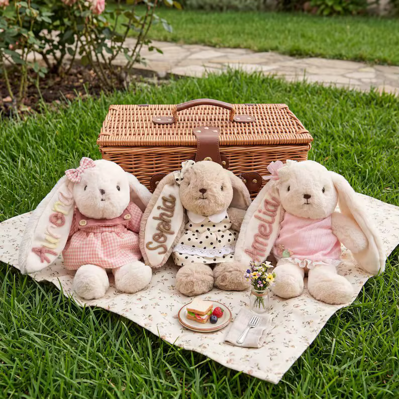 Personalised Embroidered Plush Rabbit