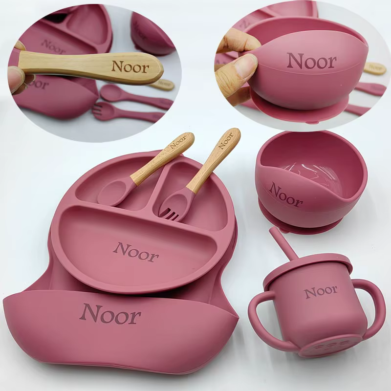 Name-Printed Silicone Feeding Set