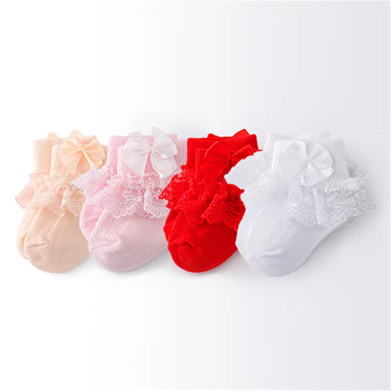 Lace Bow Baby Socks