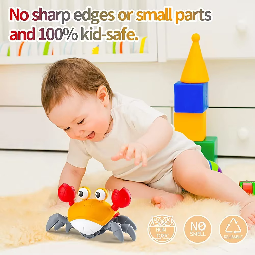 Crawling Crab Toy – Orange