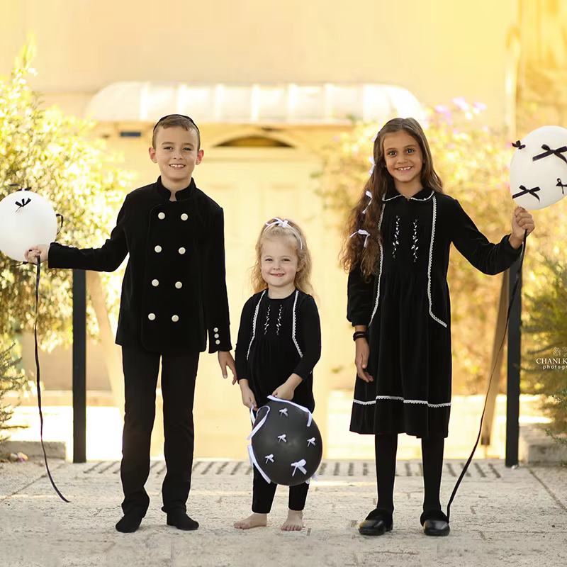 Velour Shabbos Floral Embroidery Family Matching Collection from Bloom Family Fashion on AliExpress