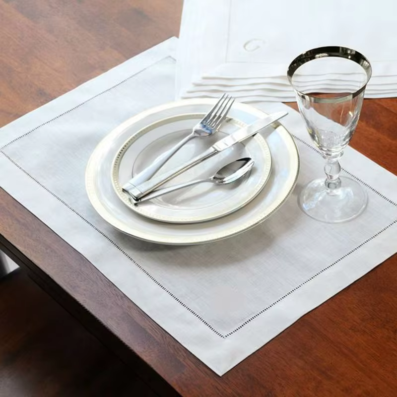 White Hemstitch Lace Napkins