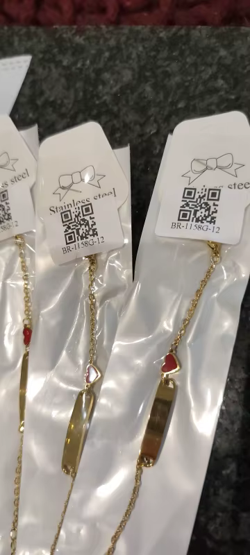 Name Bracelet with Red Heart