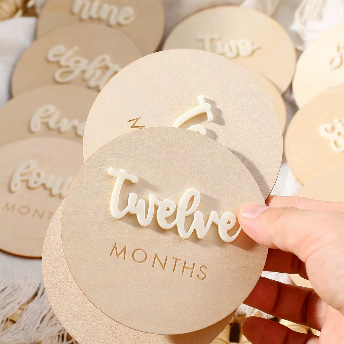 Wooden Milestone Discs