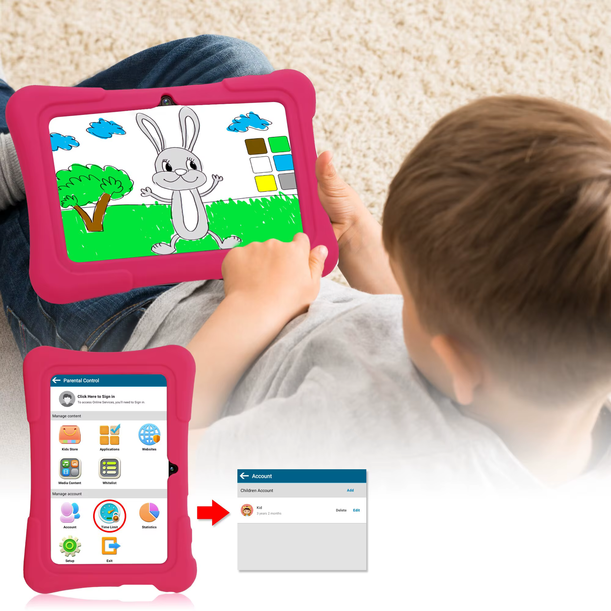 Kids’ Tablet (7 inch) – Dark blue
