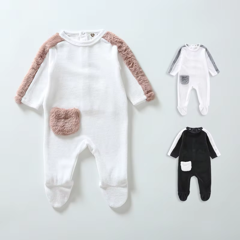Velvet Baby Footie Romper – Style 1 from Yibebe on AliExpress