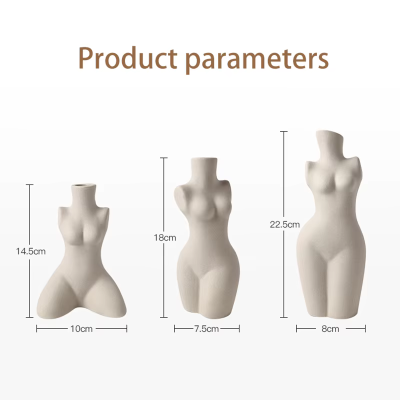 Human Body Styling Art Vase Silent Wind Ceramic