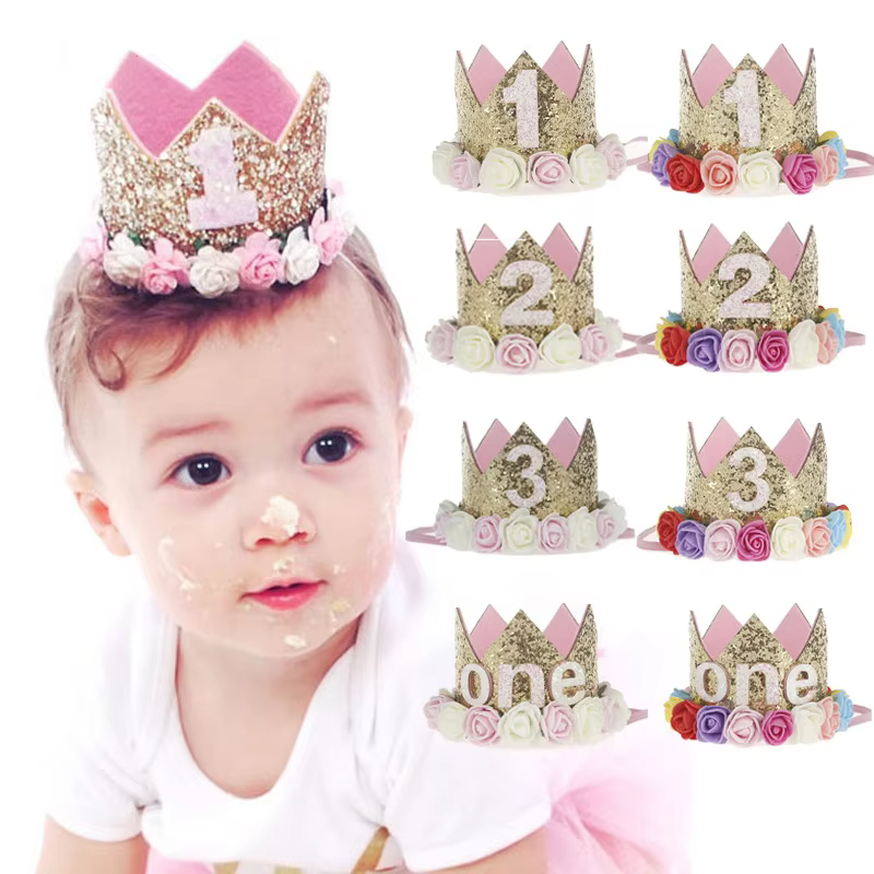 Pink Flower Sequin Birthday Crown – Lilvelle birthday finds