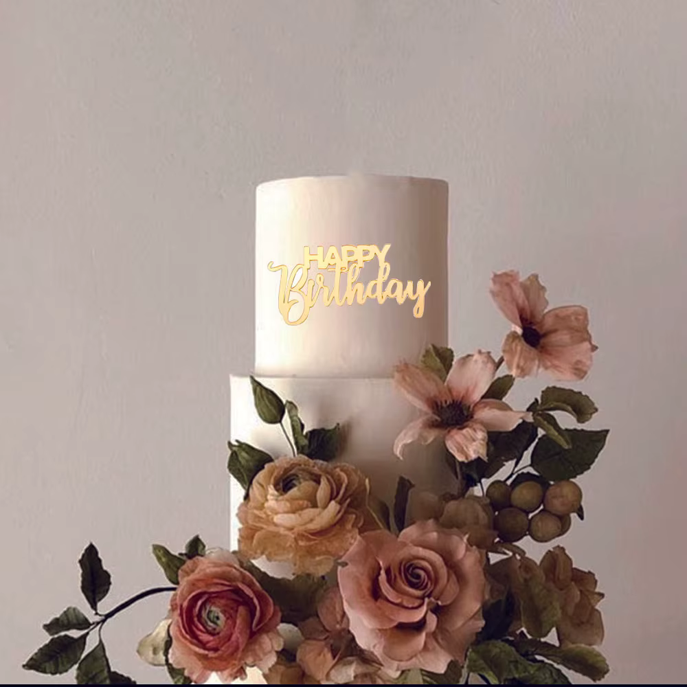 Acrylic Happy Birthday Cake Toppers
