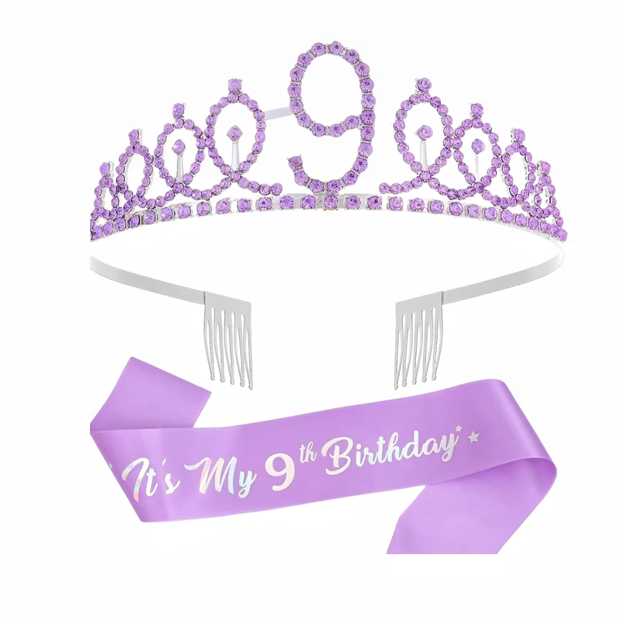 Age Birthday Tiara & Sash Set