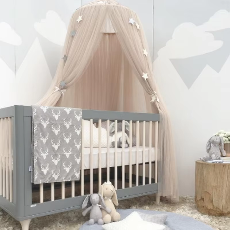 Star-Trim Tulle Bed Canopy