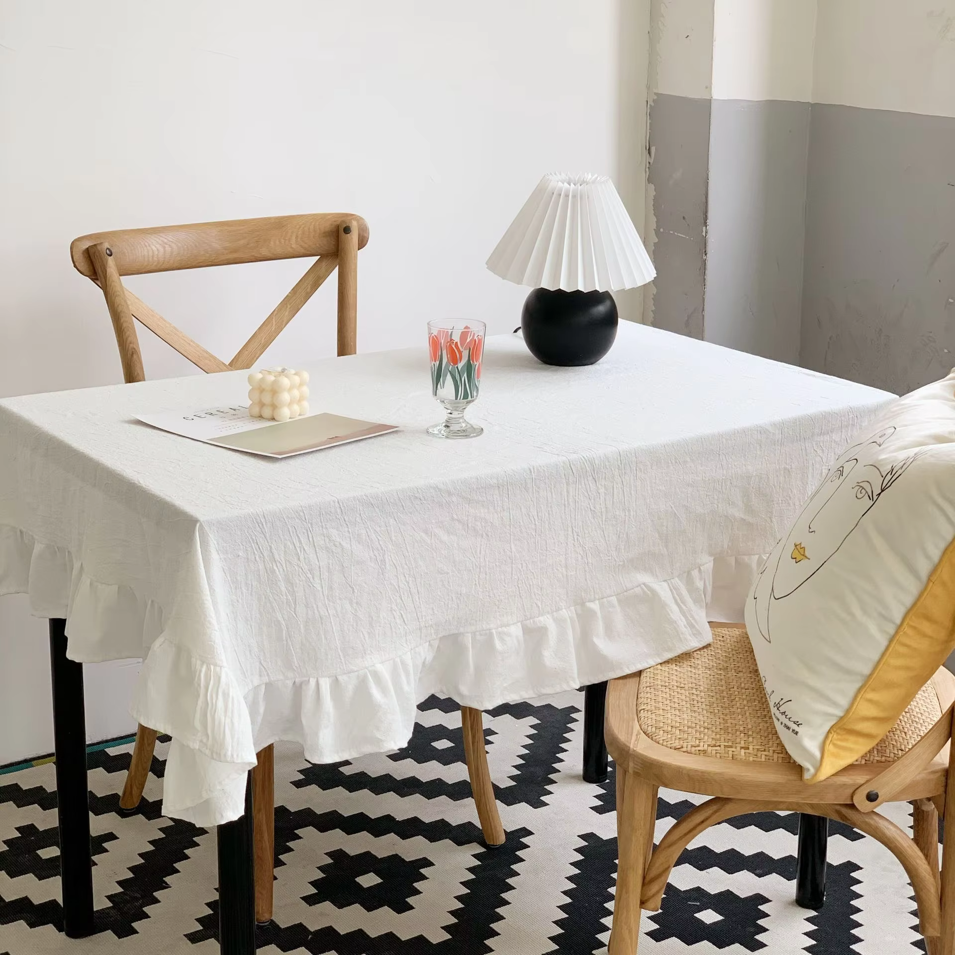 Ruffled Lace Tablecloth