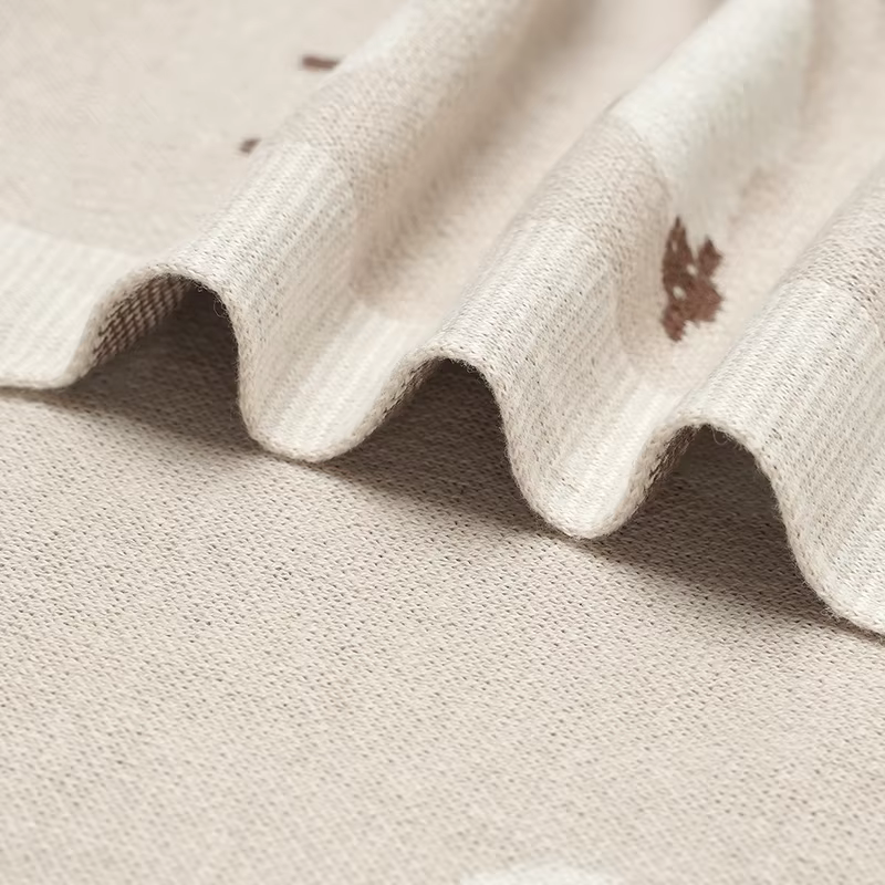 Knitted Lamb Baby Blanket