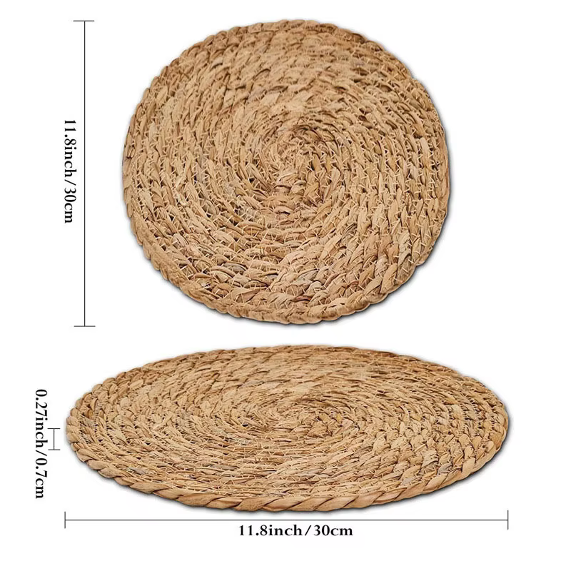 Round Woven Rattan Placemats